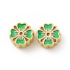 Rack Plating Brass Enamel Beads KK-F839-018MG-2