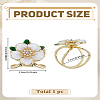 Gardenia Enamel Pins AJEW-WH0604-119-2