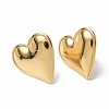Ion Plating(IP) 304 Stainless Steel Heart Stud Earrings for Women X-EJEW-F300-16G-1