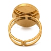 Oval with Sun Natural Lapis Lazuli Finger Rings RJEW-Q822-40G-02-3