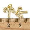 Rack Plating Brass Micro Pave Cubic Zirconia Pendants KK-K386-02G-G-3