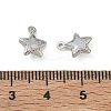 Brass Pave Clear Cubic Zirconia Charms CU-CBAD360-03P-03-3