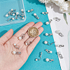 24Pcs 4 Size 304 Stainless Steel Clip-on Earring Findings with Imitation Pearl Plastic Beaded STAS-UN0054-73-4
