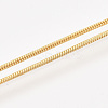 Brass Round Snake Chain Necklace Making MAK-T006-11B-G-3