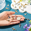 24Pcs 4 Styles Rack Plating Alloy Pendants FIND-TA0010-59-6