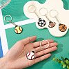 5Pcs 5 Styles PVC Plastic Keychains KEYC-TA0001-49-5