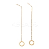 Long Chain with Open Ring Dangle Stud Earrings EJEW-A067-10G-4