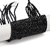 Natural Black Spinel Beads Strands G-P553-F08-01-5