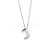 1pc Brass Chain with Alloy Letter Pendants Necklaces NJEW-LP0001-41J-P-1