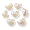 UV Plating Rainbow Iridescent Transparent Acrylic Beads OACR-C007-04B-1