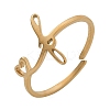 304 Stainless Steel Cuff Rings for Women RJEW-D285-01G-F-1