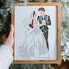 1 Set Wedding Theme PET Hollow Out Drawing Painting Stencils DIY-MA0004-94-2