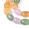 Baking Paint Crackle Glass Beads Strands DGLA-N019-01A-03-3