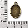 Oval Alloy Pendant Cabochon Settings PALLOY-N0088-15AB-NF-3