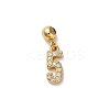 925 Sterling Silver Micro Pave Clear Cubic Zirconia European Dangle Charms STER-A045-01G-5-1