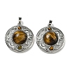 Natural Tiger Eye Pendants G-Q158-03I-1