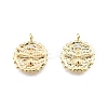 Brass Micro Pave Clear Cubic Zirconia Pendants KK-C006-34G-2