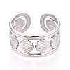 304 Stainless Steel Cuff Rings for Women RJEW-N052-06P-2