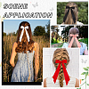 Big Bowknot Polyester Alligator Hair Clips AJEW-CP0008-42A-6