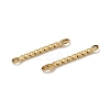 304 Stainless Steel Twisted Bar Links Connector Charms STAS-A134-01F-G-2