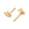 Brass Ginkgo Leaf Stud Earrings for Women X-EJEW-P199-18G-2
