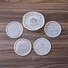 DIY Food Grade Silicone Halloween Theme Round Coaster & Mouth Holder Molds HAWE-PW0001-038-2