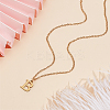 304 Stainless Steel Letter Pendant Necklaces NJEW-LP0001-53B-G-3