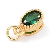 Real 18K Gold Plated Brass Inlaid Cubic Zirconia Charms ZIRC-L100-079G-05-4