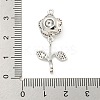 Brass Micro Pave Clear Cubic Zirconia Pendants KK-B096-03P-3