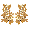 Flower Paillette Glass Seed Beaded Embroidery Cloth Sew on Appliques PATC-WH0008-127-1