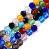 Electroplate Transparent Glass Beads Strands EGLA-T020-14A-1
