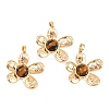 Natural Tiger Eye Pendants KK-H538-14G-1
