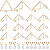 16Pcs Hollow Triangle Brass Stud Earring Findings DIY-CN0002-68-1