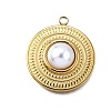 Plastic Pearl Pendants STAS-Q360-03D-G-1