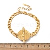 304 Stainless Steel Cuban Link Chain Bracelets for Women LS-STAS-Z117-10G-5