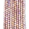 Ombre Effect Dyed Electroplate Opaque Glass Beads Strands EGLA-Q130-01A-21-2