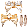 2Pcs Bowknot Alloy Rhinestone Shoe Decorations FIND-CP0002-30B-1