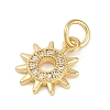 Rack Plating Brass Micro Pave Cubic Zirconia Pendants KK-H509-06G-2