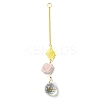 Wire Wrapped Nuggets Natural Quartz Crystal Pendant Decorations LS-HJEW-C008-01B-G-1