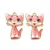 Alloy Enamel Pendants ENAM-M046-10G-M-2