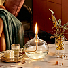 Transparent Glass Candle Holders with Candle Wick DIY-WH0308-996C-5