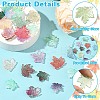 140Pcs 14 Colors Two Tone Transparency Glass Pendant GLAA-YW0005-77-5