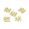 Rack Plating Brass Letter Connector Charms KK-C007-38G-M-1