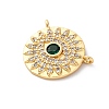 Brass Micro Pave Cubic Zirconia Pendants KK-S510-39G-02-2