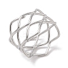 Non-Tarnish 304 Stainless Steel Wave Finger Rings for Women RJEW-G315-07D-P-1