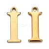 Ion Plating(IP) 304 Stainless Steel Alphabet Charms STAS-H122-I-G-1