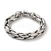 Non-Tarnish 304 Stainless Steel Chunk Wheat Chain Bracelets for Women Men BJEW-Q341-08P-1