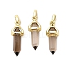 Natural Smoky Quartz Double Terminal Pointed Pendant G-H097-01G-05-1
