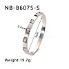 304 Stainless Steel Pave Cubic Zirconia Bangles FS-WG09E60-09-1