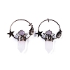 Natural Quartz Crystal Faceted Pointed Bullet Big Pendants G-B073-01R-03-1